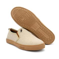 Tenis Sapatilha Masculino Polo White Original Super Leve, Bege, 37