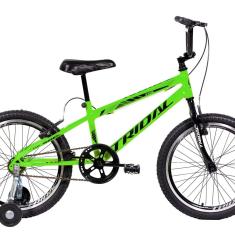 Bicicleta Aro 20 Infantil Bmx Cross Roda Lateral Verde