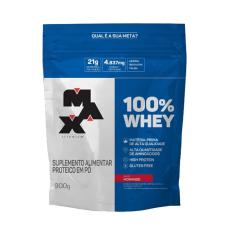 Whey 100% Refil Baunilha 900g - Max Titanium