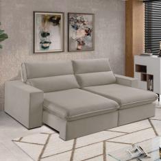 Sofá 4 Lugares 290cm Retrátil e Reclinável Free Veludo