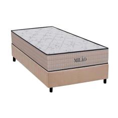 Conjunto Box Solteiro: Colchão Espuma Orthoflex D33 Milão Double Face Black + Base crc Suede Clean(78x188)