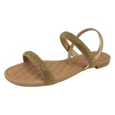 Sandália Rasteirinha Feminina Strass Moderna Mississipi