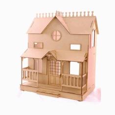 Kit Casa Boneca Decorativa Moveis Lian Natural 18 Pç Darama