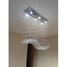 Lustre de Cristal para mesa de jantar com 70cm de altura