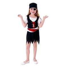 Fantasia Pirata Infantil Vestido com Faixa e Bandana