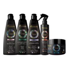 Kit Arvensis Cachos Naturais Ondulados E Cacheados 5 Itens