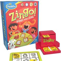 ThinkFun Zingo Bingo Award Winning Preschool Game for Pre-Readers and Early Readers Age 4 and Up - Um dos jogos de tabuleiro mais populares para menin