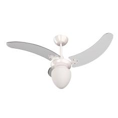 Ventilador de Teto 110V Pás Transparentes Buzios Max Tron Branco e transparente
