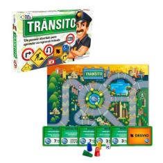 Jogo Infantil Trânsito - Tabuleiro Educativo - Pais E Filhos 2781