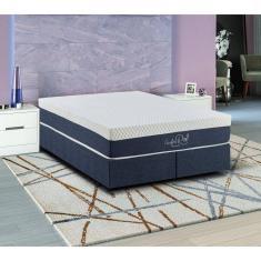 Colchão de Mola Ensacada Confort Roll 158x198x28 Preto/Branco