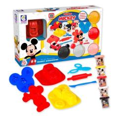 Kit Massinha De Modelar Infantil Escolar Mickey Divertido - Cotiplás