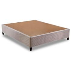 Cama Box Base Casal Clickbox Bordado White (138x188x28) - Herval