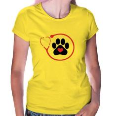 Baby Look Medicina Veterinária Patinha - Foca na Moda, Amarelo, GGG
