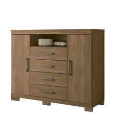 Cômoda Havana Master 2 Portas e 4 Gavetas com Pés - Santos Andirá