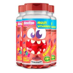 Kit 3 Gummy Kids Multivitamínico Unilife 30 Gomas Framboesa
