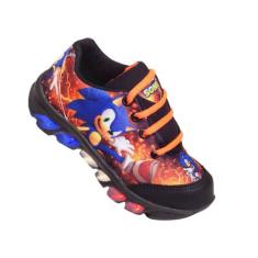 Tenis De Led Infantil Sonic Laranja Lançamento Novo, 33