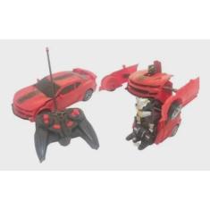 Brinquedo Carrinho Camaro De Controle Remoto Transformers Robo.Vermelh