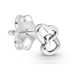 Brinco Unitário Corações Entrelaçados