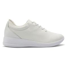 Tênis Usaflex Feminino Básico Em Couro Detalhe Textura AJ1206-Feminino