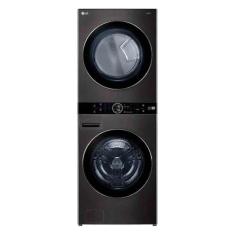 Lavadora de Roupas Lava e Seca Wash Tower LG 17KG Aço Escovado Preto 220V WK17BS6A