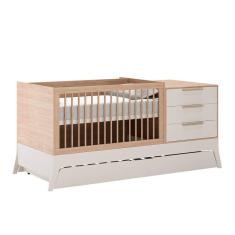 Berço 5 em 1 Grow Up - Areia com Carvalho Malva