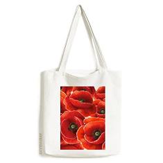 Sacola de lona Red Flowers Corn Bespread bolsa de compras casual bolsa de mão