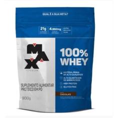 Whey Protein 100% - 900G (Refil) - Chocolate - Max Titanium