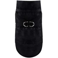 Casaco De Inverno À Prova D'água Para Cachorro, Roupas Para Cachorro Pequeno, Jaqueta, Colete, Chihuahua Yorkie, Roupas Com Alça No Peito, Confortável,Preto,XL.,Sensational421