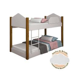 Bicama Infantil Montessoriana Luiza Branco E Amêndoa Branco