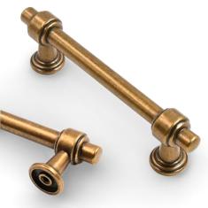 Asidrama Pacote com 10 puxadores de armário de cozinha de latão antigo de 96 mm, puxadores de armário de cozinha para puxadores de gaveta de armário