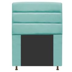Cabeceira Estofada Turim 90 cm Solteiro Suede Azul Tiffany - Amarena Móveis