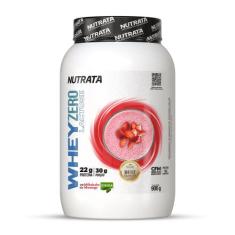 Whey zero lactose sabor morango 900gr - nutrata