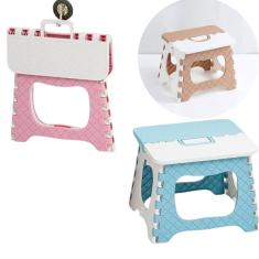 Banquinho Assento Infantil Dobrável Multiuso com Alça Banqueta Infantil