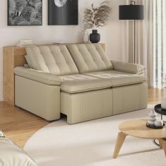 Sofá Cama Palmeira 3 Lugares Retrátil Reclinável 2,00m Veludo com Molas CabeCasa MadeiraMadeira