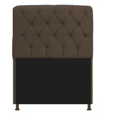 Cabeceira Estofada Lady 90 Cm Solteiro Com Capitonê Suede - Doce Sonho Móveis Marrom