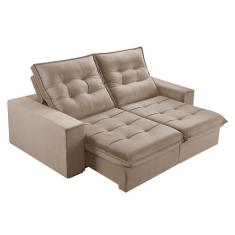 Sofá Retrátil E Reclinável 2 Lugares 250cm M166 Café Com Leite