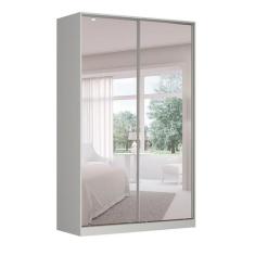 Guarda-Roupa Solteiro com Espelho Tunas VI 2 PT 3 GV Branco - Emovell