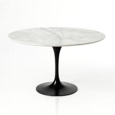 Mesa de Jantar Tulipa Saarinen Redonda 110 cm Mármore Branco Extra - L