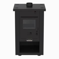 Calefator a Lenha Pyron Dupla Combustao Preto Fosco - VENAX