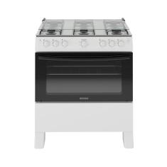 Fogão Itatiaia Star New Piso 6 Bocas Branco Mesa de Inox Bivolt 3700000473