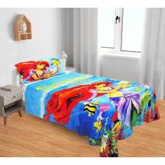 Manta E Fronha Infantil Cobertor Fleece Solteiro 2pç - Fantasia Brás, 