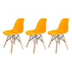 Kit 3 Cadeiras Eames Dsw Amarela - Tiffany