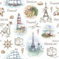 Papel De Parede Adesivo Lavável Travel 15m