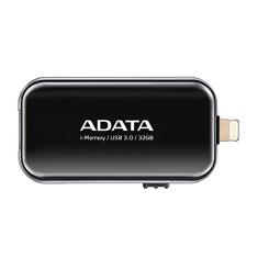 ADATA UE710 32 GB certificado MFi i-Memory Lightning/USB 3.0 retrátil flash drive sem tampa para iOS iPad, iPhone, Mac e PC, preto (AUE710-32G-CBK)