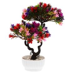 UPKOCH Artificial Árvore de Bonsai Em Vaso de Flores Artificiais Plantas Em Vaso de Casa Acolhedora Desktop Display Japonês Pinho Simulação Sala de Estar Decoração Do Jardim Zen