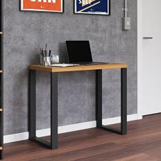 Escrivaninha 89,5cm Industrial Dalla Costa Freijó/preto