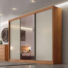 Guarda Roupa Varsóvia 3 Portas 6 Gavetas Com Espelho Clic Móveis