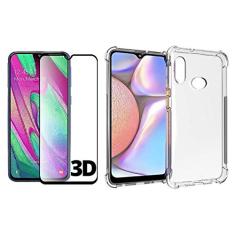 Kit Capa Anti Impacto e Película Vidro 3d Compatível Samsung Galaxy A10s Tela 6.2 Polegadas