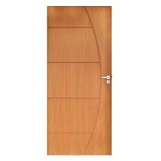 Folha Lisa Imbuia Belissima 6 Fech.Externa Alavanca e Dobradiça Cromada 72 x 2,10 Rodam Natural