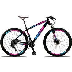 Bicicleta Aro 29 Freio A Disco Hidraúlico 27 Velocidades Alavanca Alúminio K7 Shimano
